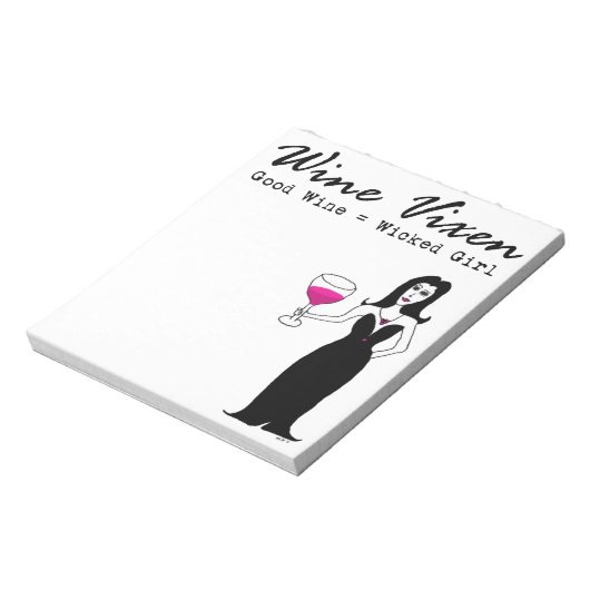 Bloc-note Vixen "Bon Vin = Fille Malade" (Tourné)