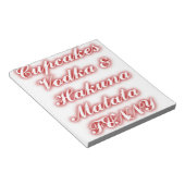 Bloc-note Vodka Cupcakes Rouges Hakuna Matata DRÔLE. (Incliné)