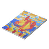 Bloc-note Voile sur les Sept Mers So Blue Cubist Abstrait (Tourné)