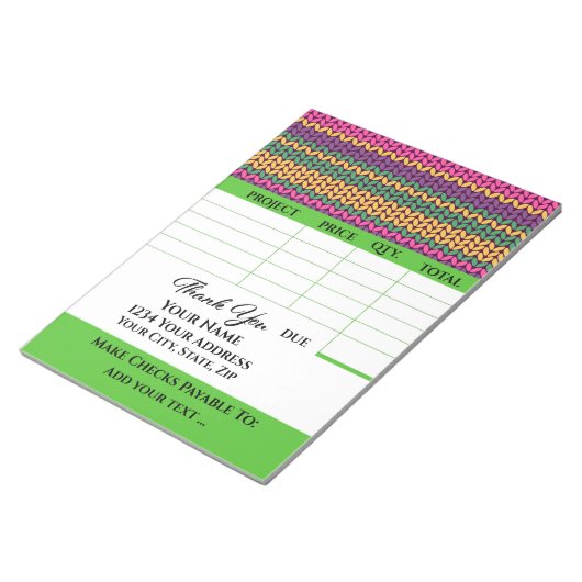 Bloc-note Votre facture (Incliné)