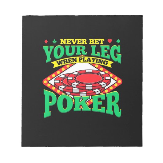 Bloc-note Votre Jambe En Jouant Au Poker (Devant)