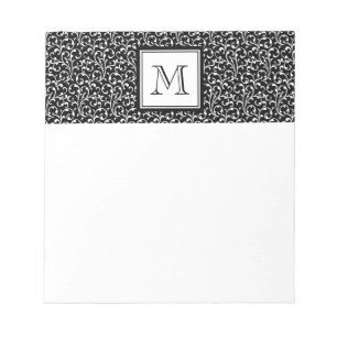 Bloc-note Votre Lettre. Monogramme personnalisé. Flèches bla