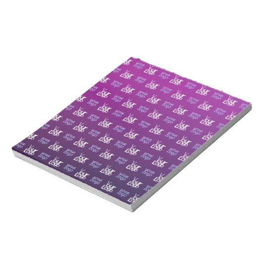 Bloc-note Votre logo | 2 Images téléchargées ou logos profes (Tourné)