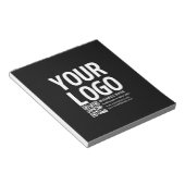 Bloc-note Votre logo avec code QR et texte modifiables (Incliné)