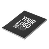Bloc-note Votre logo avec code QR et texte modifiables (Tourné)