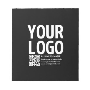 Bloc-note Votre logo avec code QR et texte modifiables