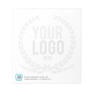 Bloc-note Votre logo d'entreprise - Arrière-plan fané   Pers