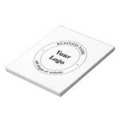Bloc-note Votre logo d'entreprise et texte promotionnel | Bl (Tourné)