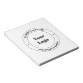 Bloc-note Votre logo d'entreprise & Texte promotionnel | Bla (Incliné)