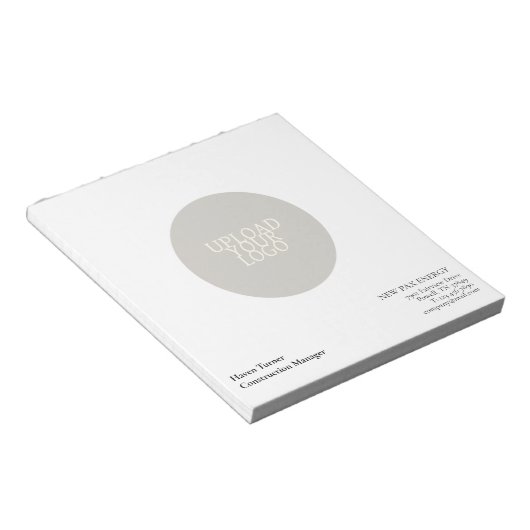 Bloc-note Votre logo devient un filigrane (Incliné)