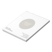 Bloc-note Votre logo devient un filigrane (Tourné)