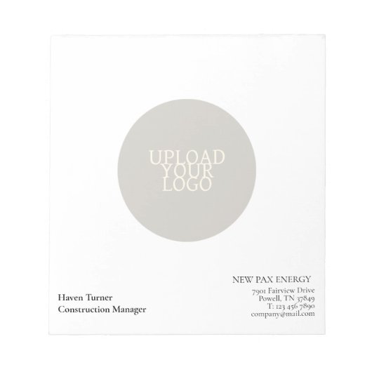 Bloc-note Votre logo devient un filigrane (Devant)