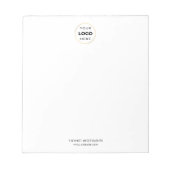 Bloc-note Votre logo Entreprise Blanc (Devant)