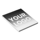 Bloc-note Votre logo et dégradé de couleur moderne éditable (Incliné)