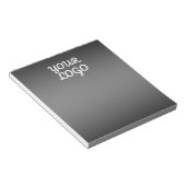 Bloc-note Votre logo et ombre de couleur gris foncé moderne (Incliné)