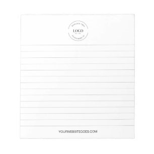 Bloc-note Votre logo et votre site Web alignés Promo d'affai