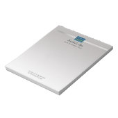 Bloc-note Votre logo, nom commercial et informations Silver  (Tourné)