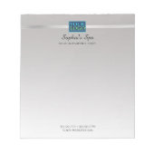 Bloc-note Votre logo, nom commercial et informations Silver  (Devant)