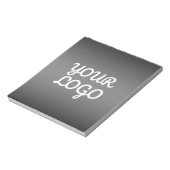 Bloc-note Votre logo & ombre de couleur gris foncé moderne m (Tourné)