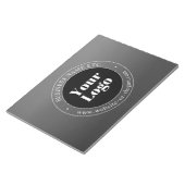 Bloc-note Votre logo ou design d'entreprise & texte modifiab (Incliné)