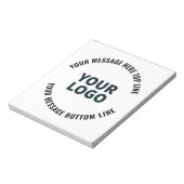 Bloc-note Votre logo ou image | Texte éditable gras (Tourné)