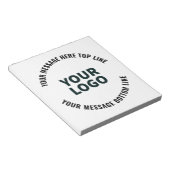 Bloc-note Votre logo ou image | Texte gras modifiable (Incliné)