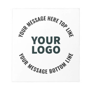 Bloc-note Votre logo ou image Texte gras modifiable
