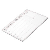 Bloc-note Votre Logo Rose Floral Planner Semaine Non Daté (Incliné)