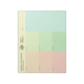 Bloc-note Votre Logo Simple Pastel Undate Weekly Planner (Tourné)