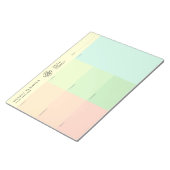 Bloc-note Votre Logo Simple Pastel Undate Weekly Planner (Incliné)