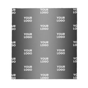 Bloc-note Votre logo simple répétitif Dégradé noir et gris