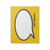 Bloc-note Votre message bulle de discours Fun rétro bande de (Tourné)