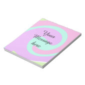 Bloc-note Votre message ici ajouter texte nom monogramme ros (Tourné)