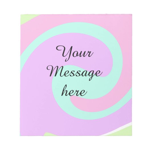 Bloc-note Votre message ici ajouter texte nom monogramme ros (Devant)