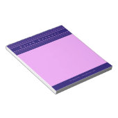 Bloc-note Votre nom & Rayures | Violet & Rose (Incliné)