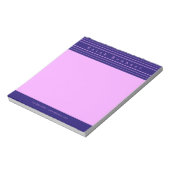 Bloc-note Votre nom & Rayures | Violet & Rose (Tourné)