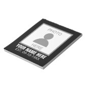 Bloc-note Votre photo ici Nom et âge (Tourné)