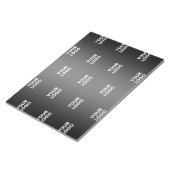 Bloc-note Votre simple logo répétitif | Gradient noir et gri (Incliné)