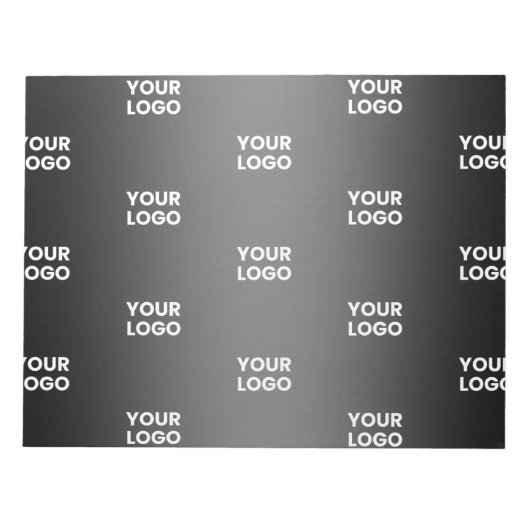 Bloc-note Votre simple logo répétitif | Gradient noir et gri (Devant)