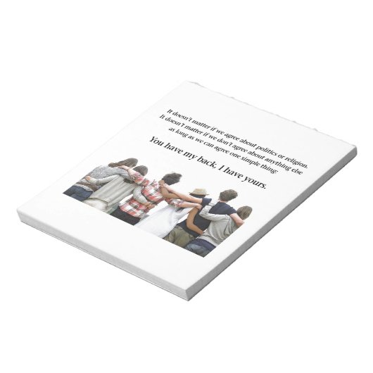 Bloc-note Vous Avez Mon Dos, J'Ai Le Vôtre (Tourné)