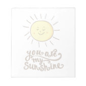 Bloc-note Vous Êtes Mon Soleil (Devant)