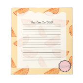 Bloc-note Vous Pouvez Le Faire, Personnalisable Orange (Devant)