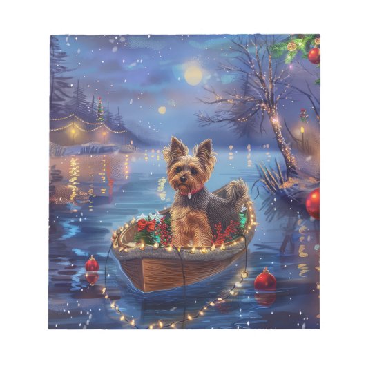 Bloc-note Voyage de fête de Noël du Biewer Terrier (Devant)