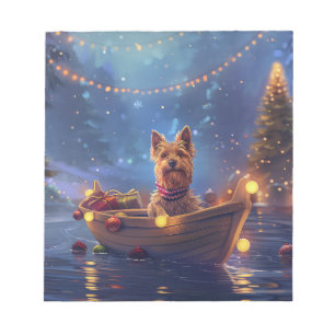 Bloc-note Voyage de fête de Noël du Terrier Australien