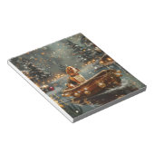 Bloc-note Voyage festif de Noël beagle (Incliné)