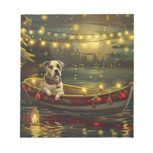 Bloc-note Voyage festif de Noël de l'American Staffordshire