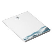 Bloc-note Vue bleu blanc classique (Incliné)