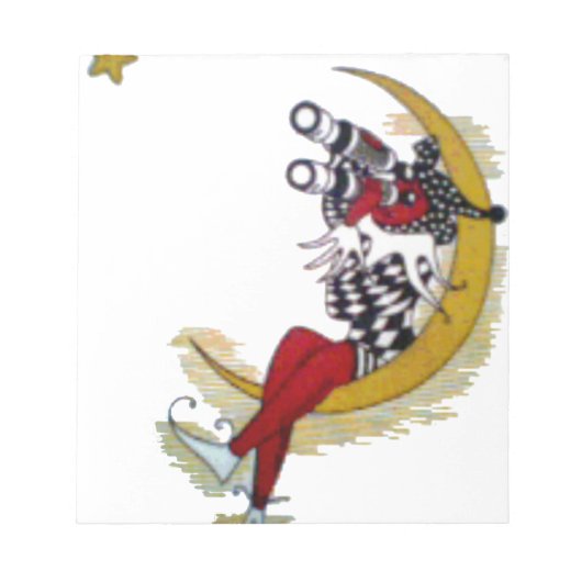 Bloc-note Vue cosmique : Elfe sur la lune aventure (Devant)