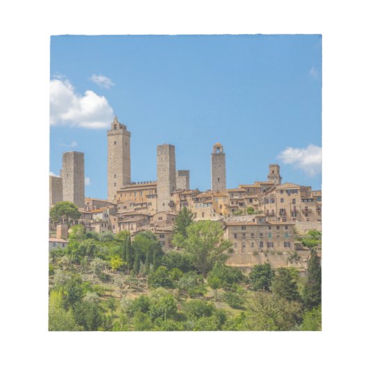 Bloc-note Vue panoramique de San Gimignano Toscane Italie (Devant)