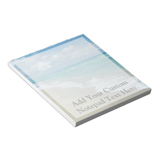 Bloc-note Vue sur la plage de détente extrême (Incliné)